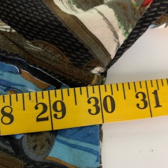 ISLANDER Men's Mustang & Guitar Short Sleeve Button Down‎ Hawaiian Shirt Size 3X - Picture 9 of 10